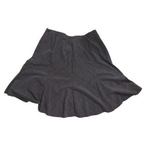 Lane Bryant Pleated Grey Plaid Swing Skirt, Size 20